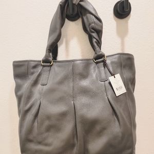 Cole Haan Leather Gray Tote